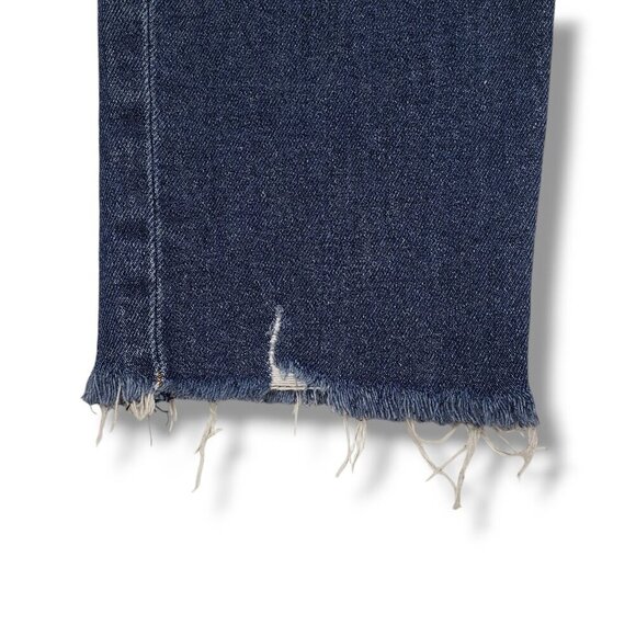 Kut from the Kloth Reese Ankle Straight Jeans Womens 4 Distressed Fray Hem Mid R - Picture 9 of 12